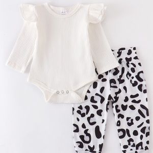 Ruffled Bodysuit & Leggings Set